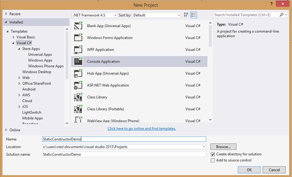 Creating Console Application